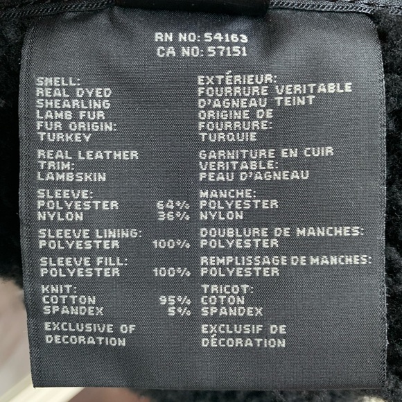 Andrew Marc Black Real Shearling Fur/Leather Jacket - Picture 6 of 9